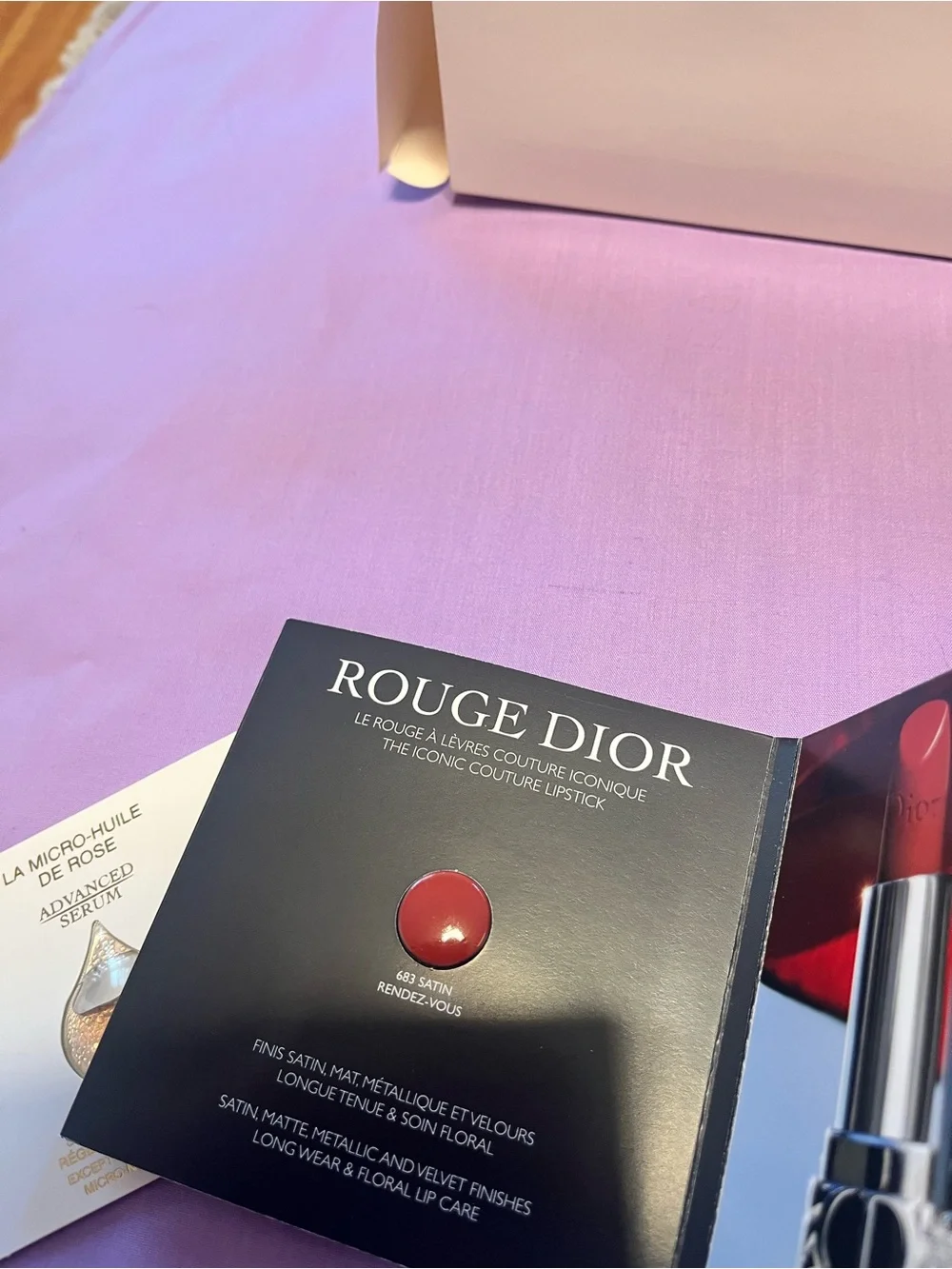 Dior Red Velvet Zip Cosmetic Pouch